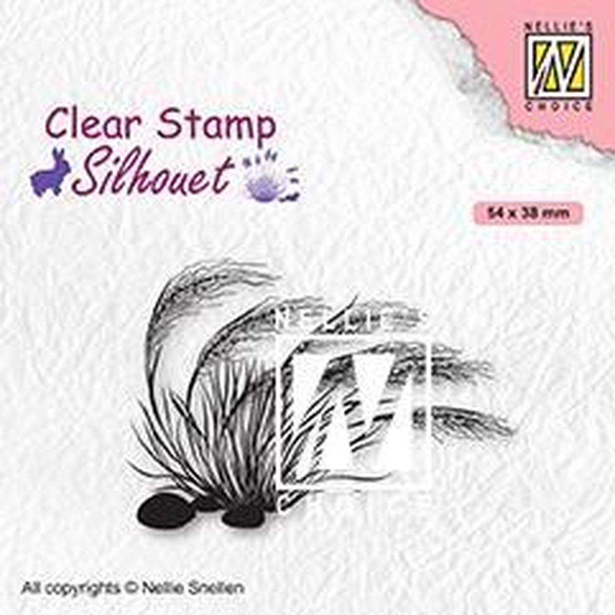 SIL084 Nellie Snellen Clearstamps Silhouette Blooming grass - wuivend duingras - stempel waaiend gras